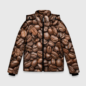 Зимняя куртка для мальчиков 3D с принтом Coffee в Новосибирске, ткань верха — 100% полиэстер; подклад — 100% полиэстер, утеплитель — 100% полиэстер | длина ниже бедра, удлиненная спинка, воротник стойка и отстегивающийся капюшон. Есть боковые карманы с листочкой на кнопках, утяжки по низу изделия и внутренний карман на молнии. 

Предусмотрены светоотражающий принт на спинке, радужный светоотражающий элемент на пуллере молнии и на резинке для утяжки | cofe | coffe | coffee | кофе | кофеин
