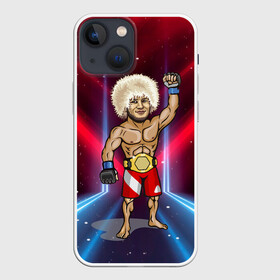 Чехол для iPhone 13 mini с принтом Хабиб Нурмагомедов в Новосибирске,  |  | khabib | mma | ufc | боец | дагестан | даги | единоборства | махачкала | мма | спорт | хабиб | хабиб нурмагомедов | юфс