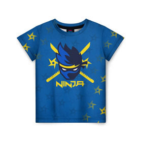 Детская футболка 3D с принтом FORTNITE NINJA в Новосибирске, 100% гипоаллергенный полиэфир | прямой крой, круглый вырез горловины, длина до линии бедер, чуть спущенное плечо, ткань немного тянется | fnchap2 | fortnite | fortnite 2 | fortnite x | marshmello | ninja | ninja hyper streamer | ninja streamer | streamer | tyler blevins | маршмелло | ниндзя | фортнайт | фортнайт 2 | фортнайт глава 2