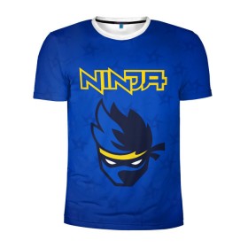 Мужская футболка 3D спортивная с принтом FORTNITE NINJA в Новосибирске, 100% полиэстер с улучшенными характеристиками | приталенный силуэт, круглая горловина, широкие плечи, сужается к линии бедра | fnchap2 | fortnite | fortnite 2 | fortnite x | marshmello | ninja | ninja hyper streamer | ninja streamer | streamer | tyler blevins | маршмелло | ниндзя | фортнайт | фортнайт 2 | фортнайт глава 2