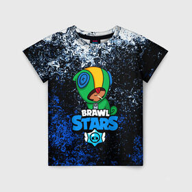 Детская футболка 3D с принтом BRAWL STARS LEON в Новосибирске, 100% гипоаллергенный полиэфир | прямой крой, круглый вырез горловины, длина до линии бедер, чуть спущенное плечо, ткань немного тянется | android | brawl stars | games | leon | mobile | stars | игры | леон | мобильные игры