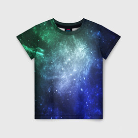 Детская футболка 3D с принтом ЗВЁЗДНОЕ НЕБО в Новосибирске, 100% гипоаллергенный полиэфир | прямой крой, круглый вырез горловины, длина до линии бедер, чуть спущенное плечо, ткань немного тянется | galaxy | nasa | nebula | space | star | абстракция | вселенная | галактика | звезда | звезды | космический | наса | огонь | планеты