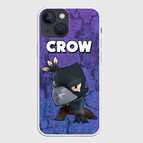 Чехол для iPhone 13 mini с принтом BRAWL STARS CROW в Новосибирске,  |  | brawl stars | brawl stars crow | brawl stars crow phoenix | brawl stars leon | brawl stars leon shark | brawl stars robot spike | brawl stars spike | бравл старс