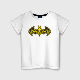 Детская футболка хлопок с принтом Batman logo в Новосибирске, 100% хлопок | круглый вырез горловины, полуприлегающий силуэт, длина до линии бедер | bat man | batman | batman comics | caped crusader | comics | dark knight | shtatjl | бетмен | брюс уэйн | бэт мен | бэтмен | тёмный рыцарь