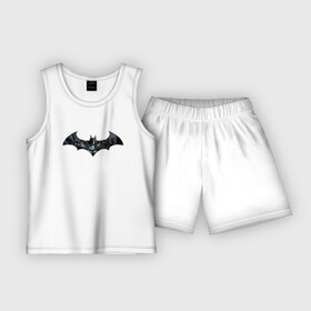 Детская пижама с шортами хлопок с принтом Batman в Новосибирске,  |  | bat man | batman | batman comics | caped crusader | comics | dark knight | shtatjl | бетмен | брюс уэйн | бэт мен | бэтмен | тёмный рыцарь