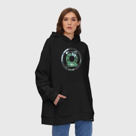 Худи SuperOversize хлопок с принтом Green Lantern в Новосибирске, 70% хлопок, 30% полиэстер, мягкий начес внутри | карман-кенгуру, эластичная резинка на манжетах и по нижней кромке, двухслойный капюшон
 | dc | dc comics | green lantern | shtatjl | зеленый фонарь