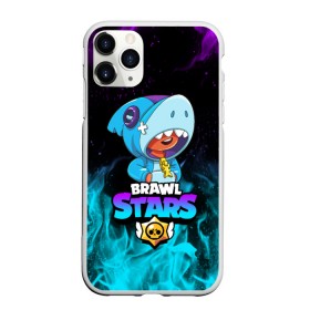 Чехол для iPhone 11 Pro Max матовый с принтом BRAWL STARS LEON SHARK в Новосибирске, Силикон |  | Тематика изображения на принте: 