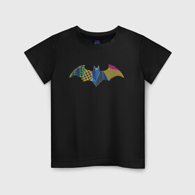 Детская футболка хлопок с принтом Batman logo в Новосибирске, 100% хлопок | круглый вырез горловины, полуприлегающий силуэт, длина до линии бедер | bat man | batman | batman comics | caped crusader | comics | dark knight | shtatjl | бетмен | брюс уэйн | бэт мен | бэтмен | тёмный рыцарь