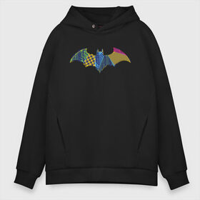 Мужское худи Oversize хлопок с принтом Batman logo в Новосибирске, френч-терри — 70% хлопок, 30% полиэстер. Мягкий теплый начес внутри —100% хлопок | боковые карманы, эластичные манжеты и нижняя кромка, капюшон на магнитной кнопке | Тематика изображения на принте: bat man | batman | batman comics | caped crusader | comics | dark knight | shtatjl | бетмен | брюс уэйн | бэт мен | бэтмен | тёмный рыцарь