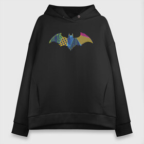 Женское худи Oversize хлопок с принтом Batman logo в Новосибирске, френч-терри — 70% хлопок, 30% полиэстер. Мягкий теплый начес внутри —100% хлопок | боковые карманы, эластичные манжеты и нижняя кромка, капюшон на магнитной кнопке | Тематика изображения на принте: bat man | batman | batman comics | caped crusader | comics | dark knight | shtatjl | бетмен | брюс уэйн | бэт мен | бэтмен | тёмный рыцарь