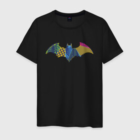 Мужская футболка хлопок с принтом Batman logo в Новосибирске, 100% хлопок | прямой крой, круглый вырез горловины, длина до линии бедер, слегка спущенное плечо. | bat man | batman | batman comics | caped crusader | comics | dark knight | shtatjl | бетмен | брюс уэйн | бэт мен | бэтмен | тёмный рыцарь