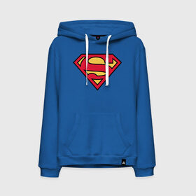 Мужская толстовка с принтом Superman logo в Новосибирске, френч-терри, мягкий теплый начес внутри (100% хлопок) | карман-кенгуру, эластичные манжеты и нижняя кромка, капюшон с подкладом и шнурком | Тематика изображения на принте: clark kent | superman | кларк кент | супермен | супермэн