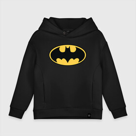 Детское худи Oversize хлопок с принтом Batman logo в Новосибирске, френч-терри — 70% хлопок, 30% полиэстер. Мягкий теплый начес внутри —100% хлопок | боковые карманы, эластичные манжеты и нижняя кромка, капюшон на магнитной кнопке | bat man | batman | batman comics | caped crusader | comics | dark knight | бетмен | брюс уэйн | бэт мен | бэтмен | тёмный рыцарь