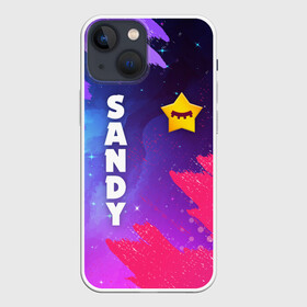 Чехол для iPhone 13 mini с принтом BRAWL STARS   SANDY в Новосибирске,  |  | brawl | bull | colt | crow | game | games | leon | online | penny | poco | sandy | shelly | spike | star | stars | wanted | брав | бравл | браво | звезда | звезды | игра | игры | лого | онлайн | сенди | старс | сэнди