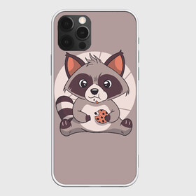 Чехол для iPhone 12 Pro Max с принтом Енотик с Печенькой в Новосибирске, Силикон |  | cute | racoon | енот | енотик | еноты | печенье | печенька