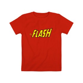 Детская футболка хлопок с принтом The Flash в Новосибирске, 100% хлопок | круглый вырез горловины, полуприлегающий силуэт, длина до линии бедер | barry allen | dc | dc comics | flash | shtatflash | барри аллен | флеш | флэш