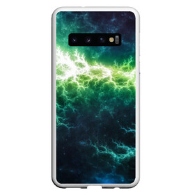 Чехол для Samsung Galaxy S10 с принтом Фрактальная молния в Новосибирске, Силикон | Область печати: задняя сторона чехла, без боковых панелей | Тематика изображения на принте: abstract | colors | dark | fractal | lightning | space | абстракция | космос | краски | молния | свечение | тёмный | фрактал