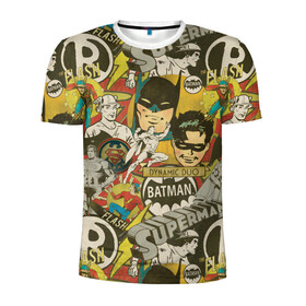 Мужская футболка 3D спортивная с принтом DC Comics в Новосибирске, 100% полиэстер с улучшенными характеристиками | приталенный силуэт, круглая горловина, широкие плечи, сужается к линии бедра | batman | flash | shtatjl | superman | бетмен | бэтмен | супермен | супермэн | флеш | флэш