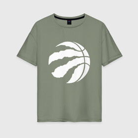 Женская футболка хлопок Oversize с принтом Toronto Raptors W в Новосибирске, 100% хлопок | свободный крой, круглый ворот, спущенный рукав, длина до линии бедер
 | nba | raptors | toronto | toronto raptors | баскетбол | нба | рэпторс | торонто | торонто рэпторс