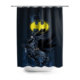 Штора 3D для ванной с принтом Batman в Новосибирске, 100% полиэстер | плотность материала — 100 г/м2. Стандартный размер — 146 см х 180 см. По верхнему краю — пластиковые люверсы для креплений. В комплекте 10 пластиковых колец | bat man | batman | batman comics | caped crusader | comics | dark knight | бетмен | брюс уэйн | бэт мен | бэтмен | тёмный рыцарь