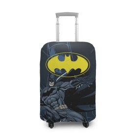 Чехол для чемодана 3D с принтом Batman в Новосибирске, 86% полиэфир, 14% спандекс | двустороннее нанесение принта, прорези для ручек и колес | Тематика изображения на принте: bat man | batman | batman comics | caped crusader | comics | dark knight | бетмен | брюс уэйн | бэт мен | бэтмен | тёмный рыцарь