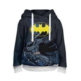 Детская толстовка 3D с принтом Batman в Новосибирске, 100% полиэстер | двухслойный капюшон со шнурком для регулировки, мягкие манжеты на рукавах и по низу толстовки, спереди карман-кенгуру с мягким внутренним слоем | bat man | batman | batman comics | caped crusader | comics | dark knight | бетмен | брюс уэйн | бэт мен | бэтмен | тёмный рыцарь
