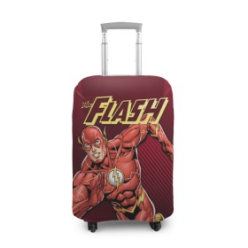 Чехол для чемодана 3D с принтом The Flash в Новосибирске, 86% полиэфир, 14% спандекс | двустороннее нанесение принта, прорези для ручек и колес | barry allen | dc | dc comics | flash | барри аллен | флеш | флэш