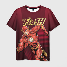 Мужская футболка 3D с принтом The Flash в Новосибирске, 100% полиэфир | прямой крой, круглый вырез горловины, длина до линии бедер | barry allen | dc | dc comics | flash | барри аллен | флеш | флэш