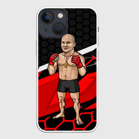 Чехол для iPhone 13 mini с принтом Боксёр в Новосибирске,  |  | mma | ufc | боец | бокс | боксер | единоборства | мма | спорт | юфс
