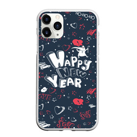 Чехол для iPhone 11 Pro Max матовый с принтом Happy new Year в Новосибирске, Силикон |  | happy new year | santa | дед мороз | каникулы | мороз | новогодний свитер | новый год | оливье | праздник | рождество | санта клаус | свитер новогодний | снег | снегурочка | снежинки