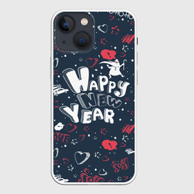 Чехол для iPhone 13 mini с принтом Happy new Year в Новосибирске,  |  | happy new year | santa | дед мороз | каникулы | мороз | новогодний свитер | новый год | оливье | праздник | рождество | санта клаус | свитер новогодний | снег | снегурочка | снежинки