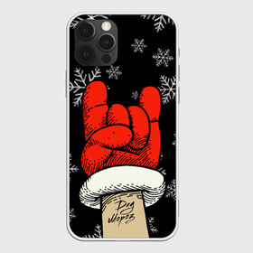 Чехол для iPhone 12 Pro Max с принтом Рок Дед Мороз в Новосибирске, Силикон |  | happy new year | santa | дед мороз | каникулы | мороз | новогодний свитер | новый год | оливье | праздник | рождество | санта клаус | свитер новогодний | снег | снегурочка | снежинки