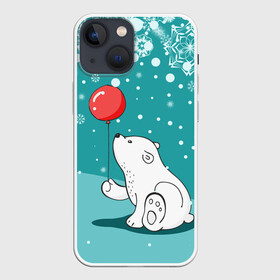 Чехол для iPhone 13 mini с принтом North bear в Новосибирске,  |  | happy new year | santa | дед мороз | каникулы | мороз | новогодний свитер | новый год | оливье | праздник | рождество | санта клаус | свитер новогодний | снег | снегурочка | снежинки