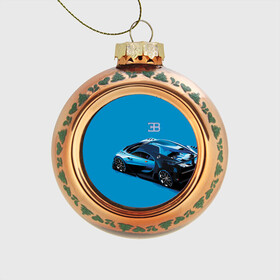 Стеклянный ёлочный шар с принтом Bugatti в Новосибирске, Стекло | Диаметр: 80 мм | bugatti | car | italy | motorsport | prestige | автомобиль | автоспорт | бугатти | италия | престиж