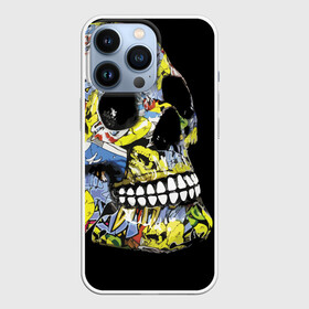 Чехол для iPhone 13 Pro с принтом Graffiti в Новосибирске,  |  | color | fashion | graffiti | grin | jaw | orbits | skull | teeth | глазницы | граффити | зубы | мода | оскал | цвет | череп