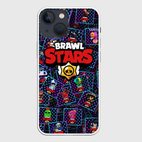 Чехол для iPhone 13 mini с принтом BRAWL STARS ПЕРСОНАЖИ в Новосибирске,  |  | 8 bit | 8 бит | brawl | brawl stars | bull | colt | crow | jessie | leon | sandy | shell | spike | stars | бравл | бравл старс | браво старс | ворон | ворона | джесси | игра | кактус | кольт | компьютерная | леон | логотипы | логотипы игр 