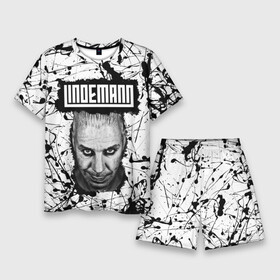 Мужской костюм с шортами 3D с принтом Lindemann в Новосибирске,  |  | lindemann | metall | till | линдеманн | металл | тиль | тиль линдеманн