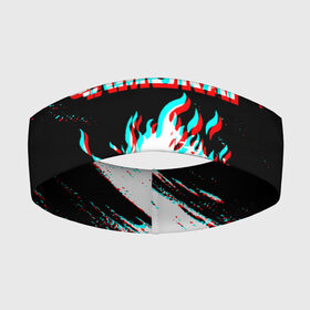 Повязка на голову 3D с принтом Samurai | Glitch. в Новосибирске,  |  | Тематика изображения на принте: cbp | cyberpunk 2077 | glitch | samurai | глитч | игра | киберпанк 2077 | самурай