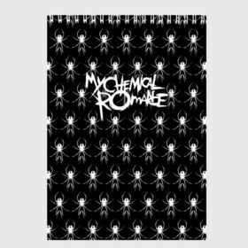 Скетчбук с принтом My Chemical Romance в Новосибирске, 100% бумага
 | 48 листов, плотность листов — 100 г/м2, плотность картонной обложки — 250 г/м2. Листы скреплены сверху удобной пружинной спиралью | Тематика изображения на принте: gerard way | mcr | my chemical romance | альтернативный | группа | джерард уэй | май кемикал романс | мкр | мой химический роман | мхр | мцр | панк | поп | поппанк | рок | рэй торо