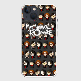 Чехол для iPhone 13 с принтом My Chemical Romance в Новосибирске,  |  | gerard way | mcr | my chemical romance | альтернативный | группа | джерард уэй | май кемикал романс | мкр | мой химический роман | мхр | мцр | панк | поп | поппанк | рок | рэй торо