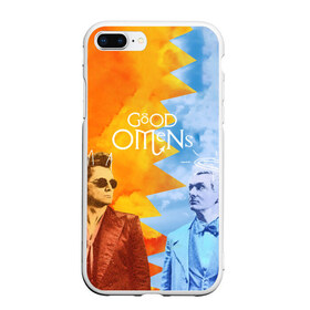 Чехол для iPhone 7Plus/8 Plus матовый с принтом Good Omens в Новосибирске, Силикон | Область печати: задняя сторона чехла, без боковых панелей | aziraphale | crowley | david | demon | good | omens | pratchett | tennant | terry | азирафаэль | ангел | благие | демон | дэвид | знамения | кроули | майкл шин | пратчетт | теннант | терри