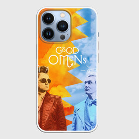 Чехол для iPhone 13 Pro с принтом Good Omens в Новосибирске,  |  | aziraphale | crowley | david | demon | good | omens | pratchett | tennant | terry | азирафаэль | ангел | благие | демон | дэвид | знамения | кроули | майкл шин | пратчетт | теннант | терри