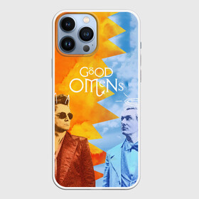 Чехол для iPhone 13 Pro Max с принтом Good Omens в Новосибирске,  |  | aziraphale | crowley | david | demon | good | omens | pratchett | tennant | terry | азирафаэль | ангел | благие | демон | дэвид | знамения | кроули | майкл шин | пратчетт | теннант | терри