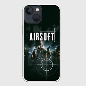 Чехол для iPhone 13 mini с принтом AIRSOFT в Новосибирске,  |  | airsoft | оружие | снаряжение | страйкбол | стрельба