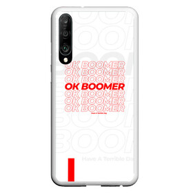 Чехол для Honor P30 с принтом Ok boomer 3D в Новосибирске, Силикон | Область печати: задняя сторона чехла, без боковых панелей | Тематика изображения на принте: boomer | casual | ok | ok boomer | бумер | зумеры | ок | ок бумер | хорошо