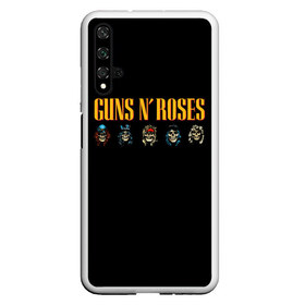 Чехол для Honor 20 с принтом Guns n roses в Новосибирске, Силикон | Область печати: задняя сторона чехла, без боковых панелей | axl rose | geffen records | gnr | guns | rock | roses | slash | гансы | пистолеты | розы | рок | слеш | эксл роуз