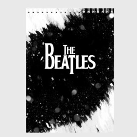 Скетчбук с принтом The Beatles BW в Новосибирске, 100% бумага
 | 48 листов, плотность листов — 100 г/м2, плотность картонной обложки — 250 г/м2. Листы скреплены сверху удобной пружинной спиралью | Тематика изображения на принте: beatles | rock | the beatles | битлз | битлс | музыка | рок