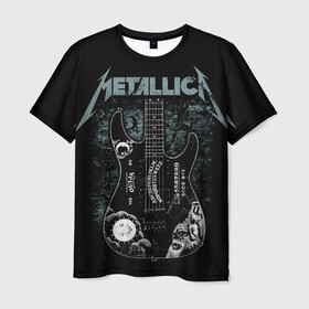 Мужская футболка 3D с принтом Metallica в Новосибирске, 100% полиэфир | прямой крой, круглый вырез горловины, длина до линии бедер | heavy metal | metal | metallica | гитара | группы | метал | металлика | музыка | рок | трэш метал | хєви метал