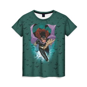 Женская футболка 3D с принтом Batwoman в Новосибирске, 100% полиэфир ( синтетическое хлопкоподобное полотно) | прямой крой, круглый вырез горловины, длина до линии бедер | batgirl | batman | batman vs superman | bruce wayne | gotham | justice league | shtatbat | бэтгерл
