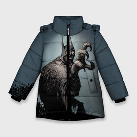 Зимняя куртка для девочек 3D с принтом Batman Court of Owls в Новосибирске, ткань верха — 100% полиэстер; подклад — 100% полиэстер, утеплитель — 100% полиэстер. | длина ниже бедра, удлиненная спинка, воротник стойка и отстегивающийся капюшон. Есть боковые карманы с листочкой на кнопках, утяжки по низу изделия и внутренний карман на молнии. 

Предусмотрены светоотражающий принт на спинке, радужный светоотражающий элемент на пуллере молнии и на резинке для утяжки. | batman | batman vs superman | bruce wayne | gotham | justice league | shtatbat